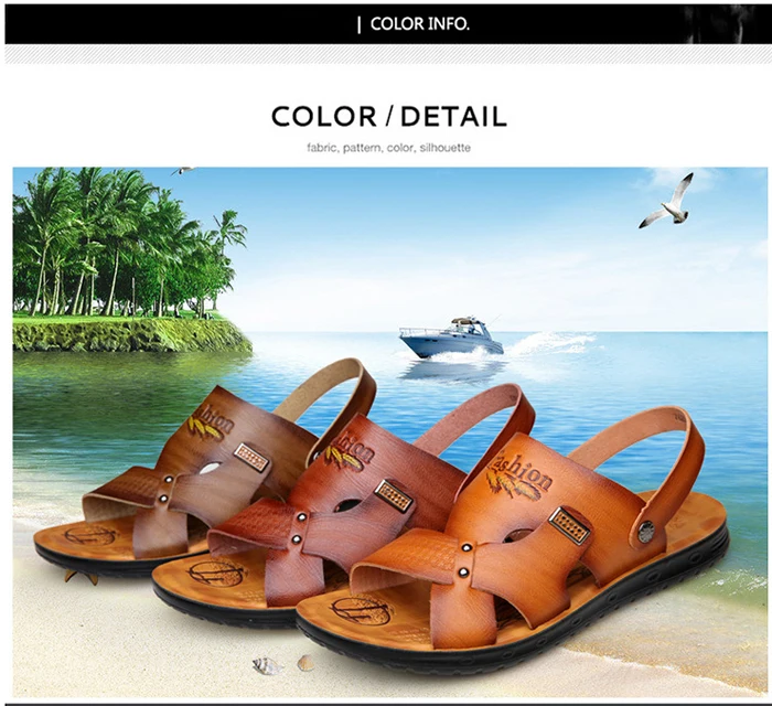 New Summer Sandals Men Outdoor Casual Men Shoes Non-Slip Breathable Beach Sandals Two Ways Wearing Sandalias Hombre Shoe