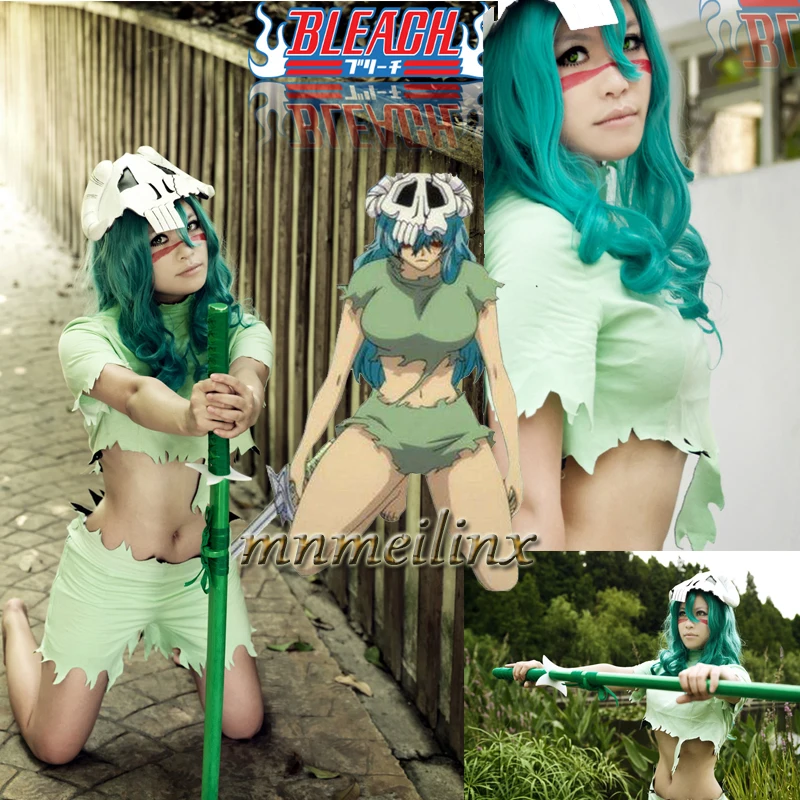

Popular Anime Bleach Neliel Tu Oderschvank Cosplay Costume Sexy Uniform Top and Shirt Customize Halloween BLEACH Suit Any Size