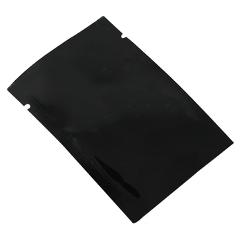 

Multi-sizes Heat Sealing Black Open Top Mylar Package Bag Tear Notch Aluminum Foil Vacuum Storage Dried Fruits Tea Snack Packing