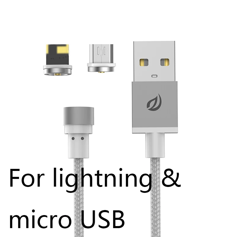 WSKEN Круглый Магнитный кабель, USB C type C Micro USB кабель магнитное зарядное устройство кабели для мобильных телефонов для iPhone 7 8 X USB кабель - Цвет: for ios micro white