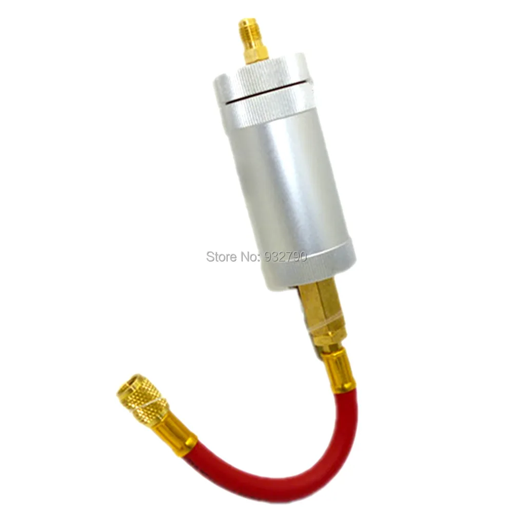 1/4" SAE 134a 2 oz Oil Injector R134A R12 R22 Car A/C AC Oil Dye