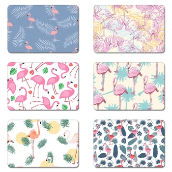 

Flamingos Leaves Pattern Cool Designs Nature Rubber Table Mouse Pad Laptop Computer Enclosure Mousepad Mat