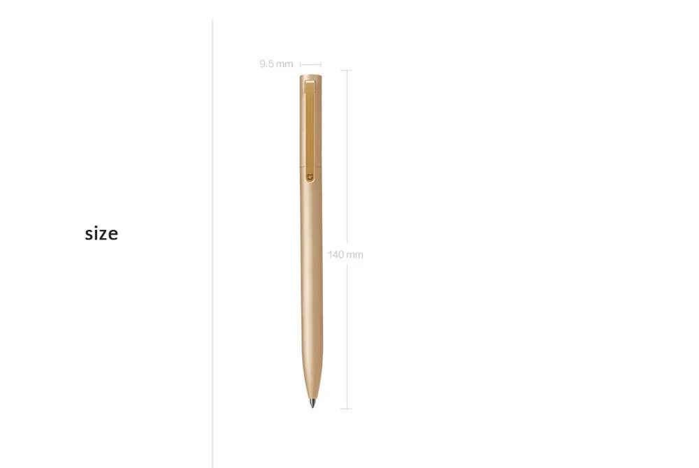 Оригинальные ручки Xiaomi Mijia, металлические ручки 9,5 мм для подписи, 0,5 мм, PREMEC, гладкие, Refill LAN, MiKuni, японские чернила, черный, заправка
