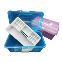 5 цветов, многофункциональная коробка для инструментов, канцелярские инструменты, маленькая коробка для хранения игрушек, прозрачный чехол для инструмента