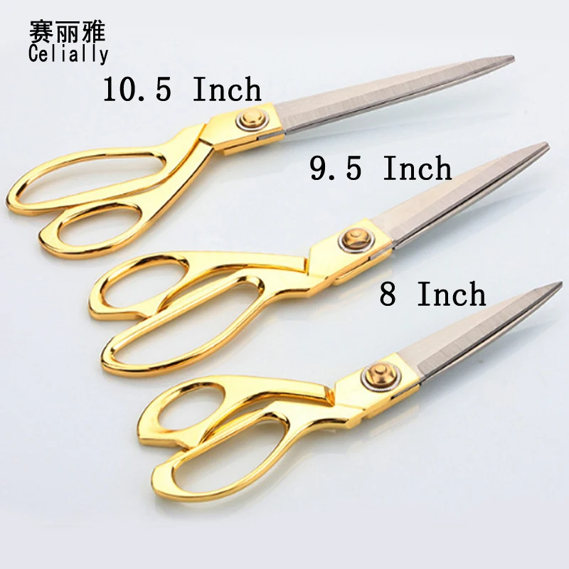 Golden Stainless Steel Clothing Sewing Scissors Dressmaking Fabric