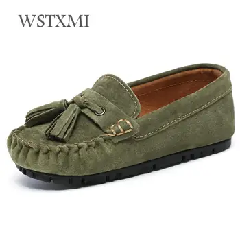 

Children Loafers Shoes Boys Sneakers Baby Little Kids Genuine Leather Moccasins Girls Student Casual Slip-on Tassel Flats Shoes