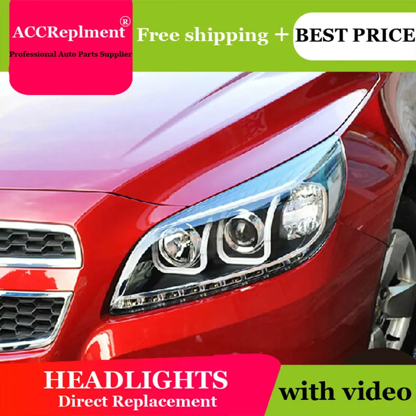 Автомобильный Стайлинг светодиодная фара для Chevrolet Malibu фары 2011-2014 drl светодиодные