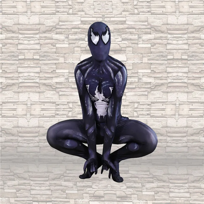  Kids Adult Anime Bodysuit 3D Printing Spider-Man Venom Cosplay Unisex Jumpsuits Tights Halloween Cosplay Costum Movie BOOCRE
