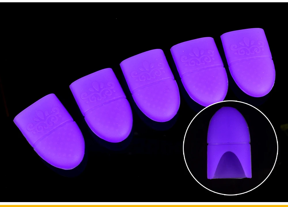 5 шт./компл. средство для снятия УФ гель-лака обертывания силиконовые био-Гели Soak Off Кепки зажим Маникюр нейл-арта