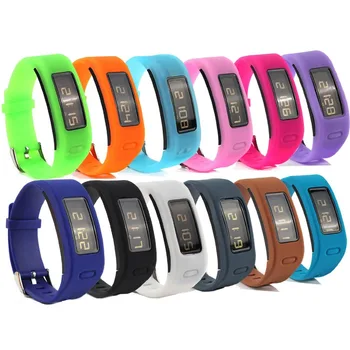 

(JM1GJSS) New arrival candy colors Replacement Rubber Band with Clasps for Garmin Vivofit Bracelet Wristband No Tracker