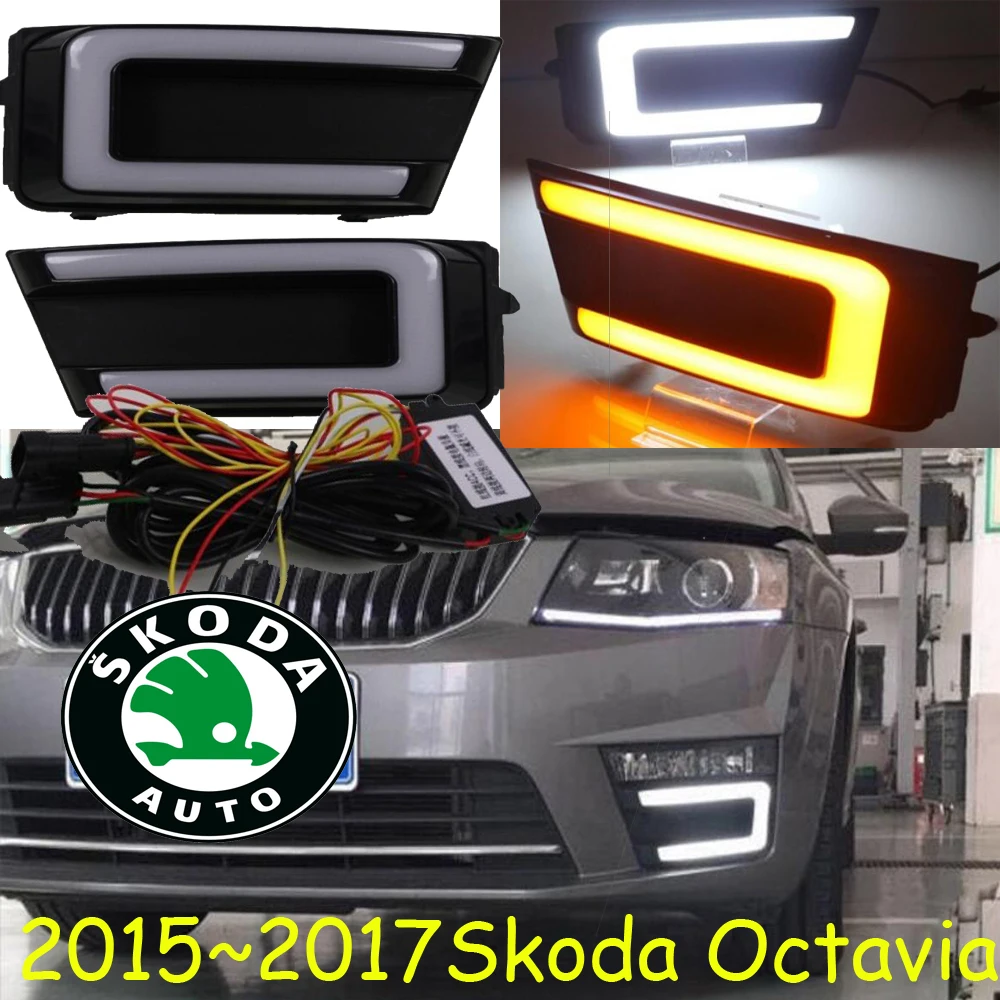 Skod Octavia Дневной светильник;~, хром, LED,! Светодиодный, Octavia туман светильник, 2 шт./компл.; превосходные; yeti fabia, быстрый, Octavia