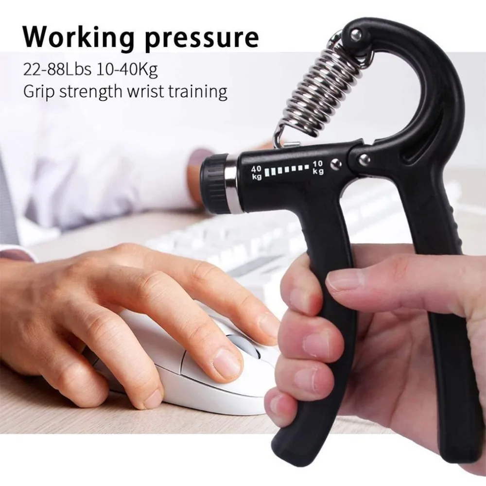 

Hand Grip Strengthener Strength Trainer Adjustable Resistance 10-40KG Arm Hand Exerciser Non-slip Gripper for Athletes