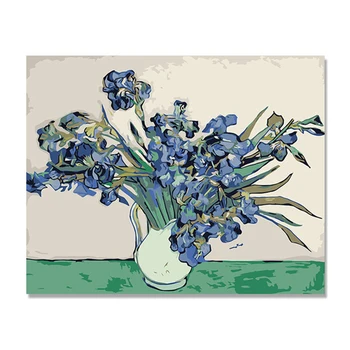 

Van Gogh iris flowers names painting DIY digital area dining room bedroom leisure gift