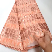 FolaSade новейшая нигерийская кружевная ткань с блестками и