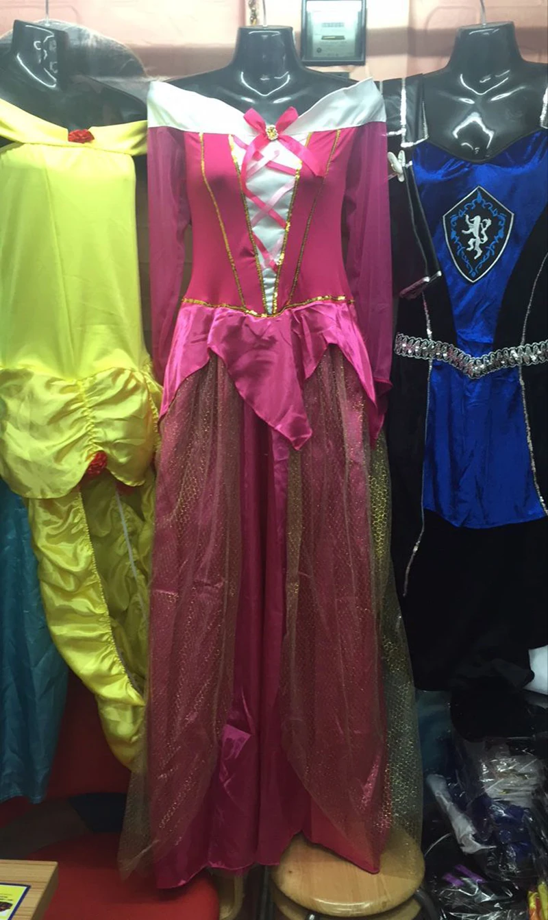 S-XL, для взрослых, для женщин, розовые платья принцессы, костюм Спящей Красавицы, с длинным рукавом, Аврора, косплей, сказочное праздничное платье принцессы