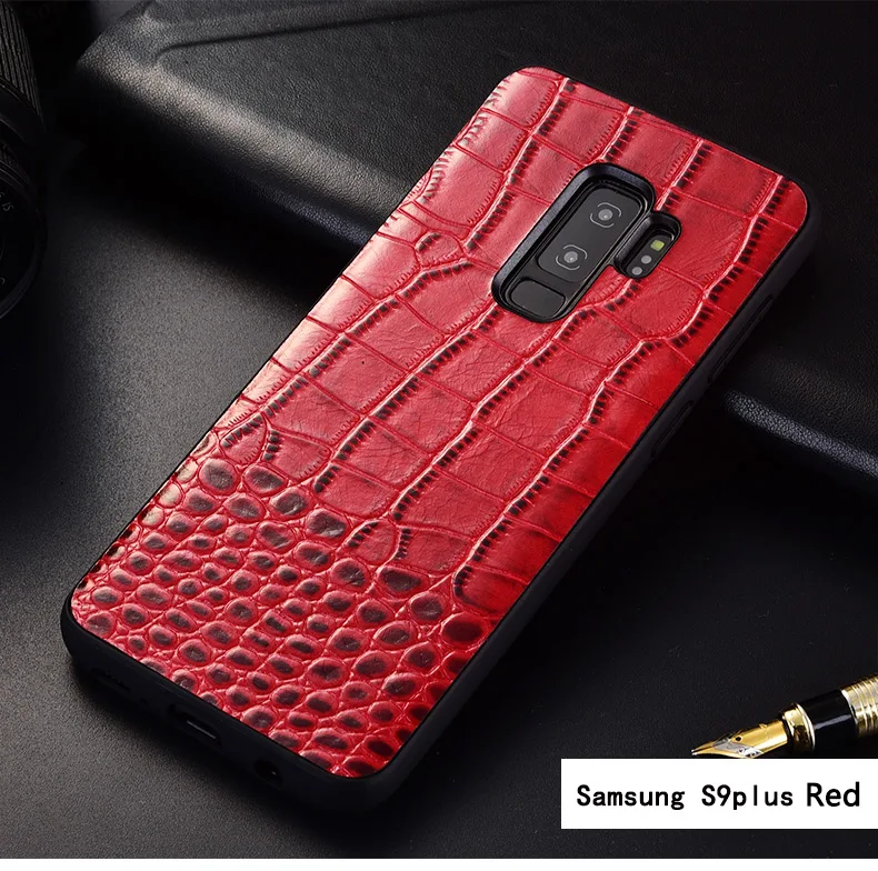 Чехол из натуральной кожи для samsung Galaxy S9 для карт и узором «крокодиловая кожа» чехол Модный чехол для мобильного телефона с принтом "задняя крышка для samsung Galaxy S9 плюс
