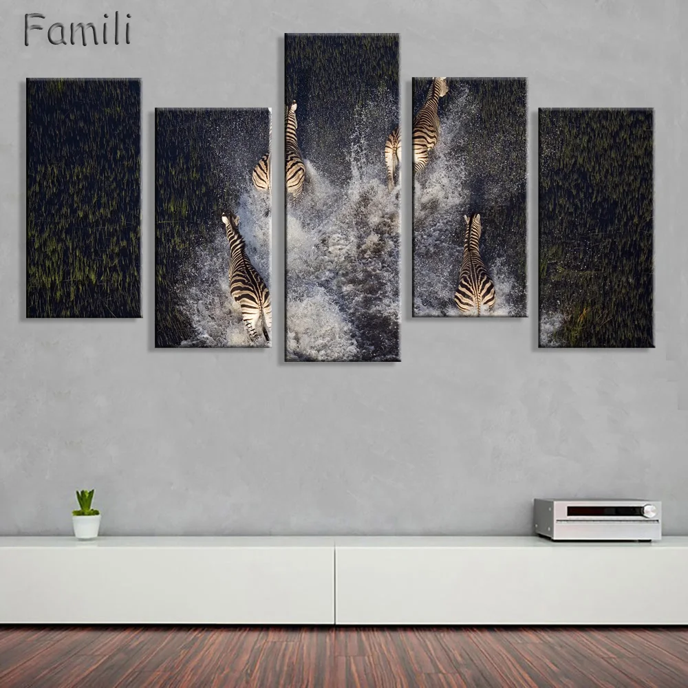 

Zebra Deer Simple Canvas Painting Wall Art Animal Posters and Prints Paintings for Living Room Wall Frameless Dropshipping