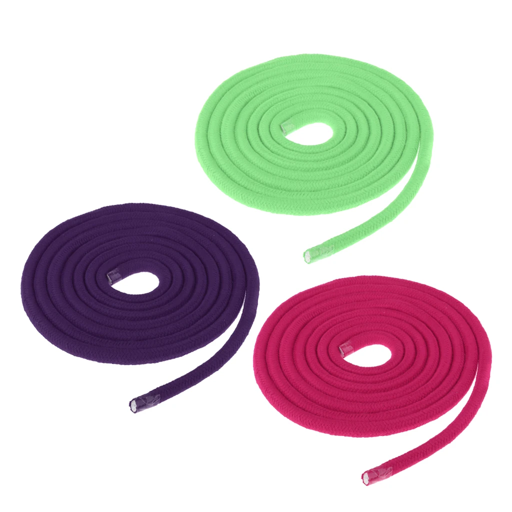 

3 PCS Solid Color Jump Rope Fitness Equipment Rhythmic Gymnastics Rope