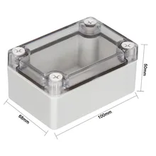 Uxcell 1pcs ABS 64x58x35/83x58x33/100x68x40/100x68x50mm Electronic Wateproof Enclosure Junction Box with Clear Cover for DIY