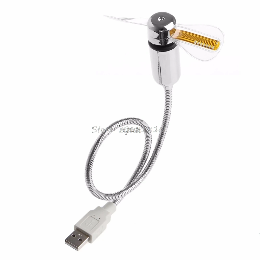 Прочный регулируемый охлаждающий usb-гаджет Мини Гибкий светодиодный светильник USB вентилятор часы настольные часы гаджет прохладное время дисплей Z09