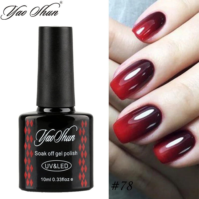Yaoshun #78 Temperature Change Nail Polish Hot Sale UV Soak Off Nail Gel Varnish Brand Gel