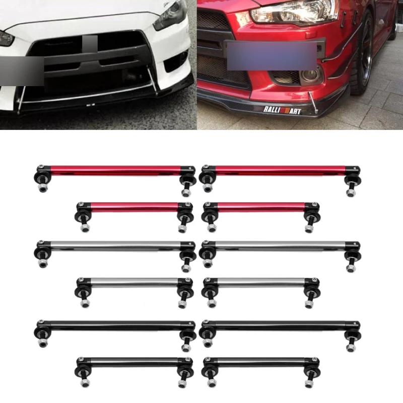 2x Adjustable Universal Front Rear Bumper Lip Splitter Strut Brace Rod Support Bar Exterior Auto Bumper Lip Splitter Rob Bumpers