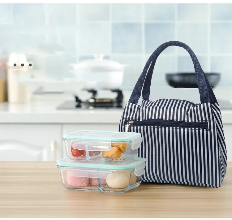 Reusable Women Men Lunch Box Tote Bag Food Fresh Thermal Insulated Lunch Bags Cooler For Boys Girls Kids School Picnic Bento Bag