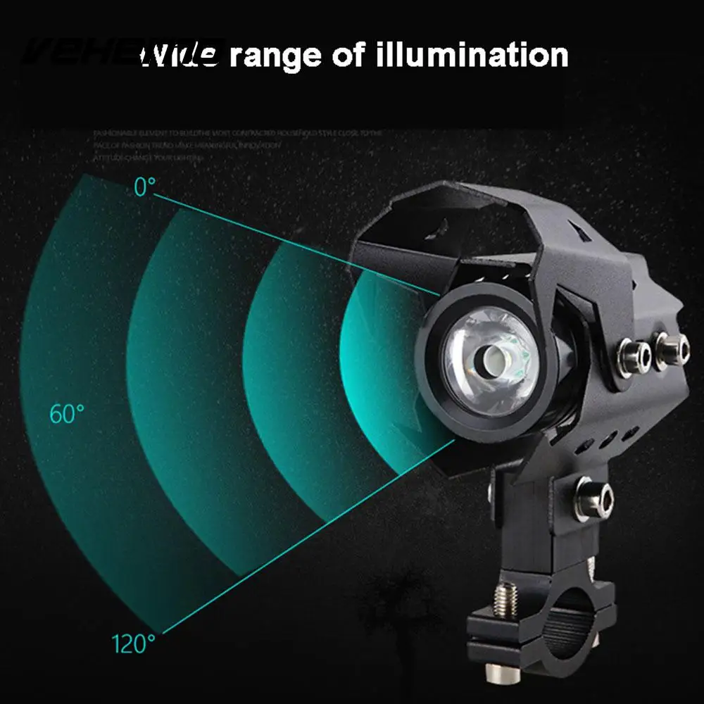 

Vehemo U8 Motorcycle LED Headlight Moto Waterproof HeadLamp Fog Light Motorcycle LED Headlight Focos Moto LED Spotlight Bulbs