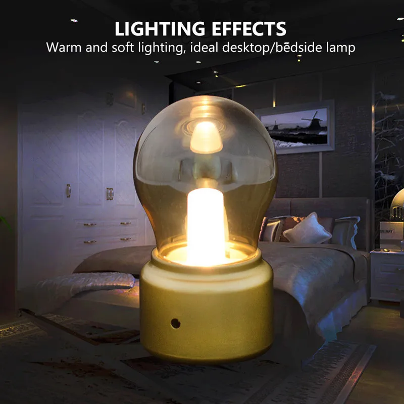 USB Rechargeable Bulb Shaped LED Night Light20
