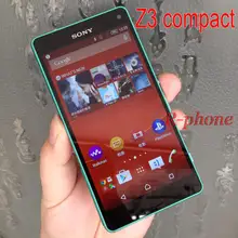 Полный комплект sony Xperia Z3 Compact D5803 3G 4G Wifi 20.7MP 4,6 ''четырехъядерный 16GB Z3 mini разблокированный отремонтированный мобильный телефон