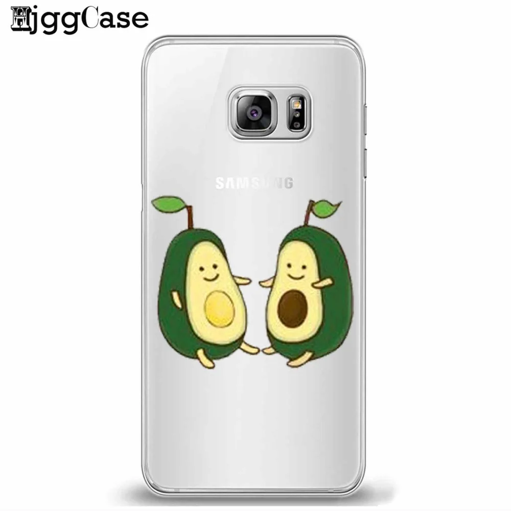 Мягкий чехол для телефона авокадо Samsung Galaxy S6 S7 Edge S8 S9 plus J3 J4 J5 J6 J7 A3 A5 A6 A7 2016 2017 A8