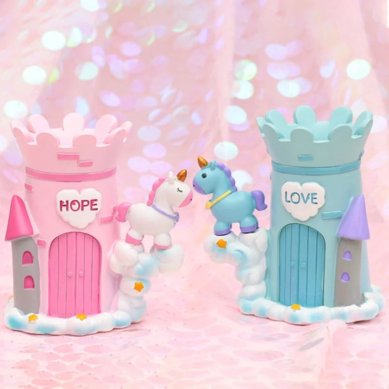 

1Pcs Unicorn Pen Holder Girls Cartoon Unicorn Resin Pencil Holder As Desk Organizer For Kids Gift