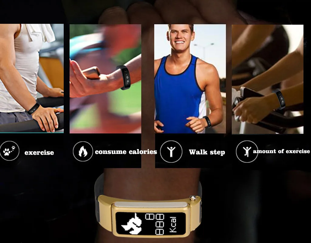 Смарт-часы Bluetooth гарнитура Talk band управление музыкой монитор сна Браслет |