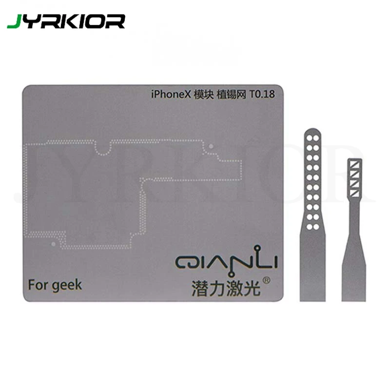 

Jyrkior For iPhone X PCB Positioning Mold Steel Plate BGA Reballing Stencils With Separation Knife