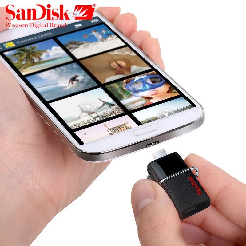 Original SanDisk USB OTG Pen Drive 130mb/s 3.0 Flash Drive 16GB External Storage Pendrive 32gb OTG 64GB Memory Usb stick 3.0