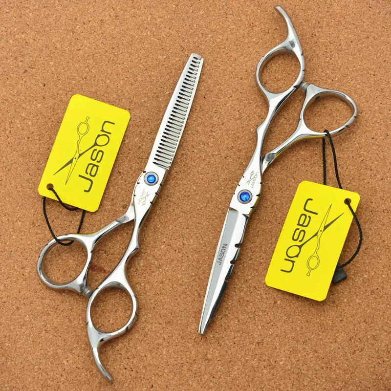 308 6'' Brand Jason TOP GRADE Hairdressing Scissors Big Rhinestone 440C Barbers Cutting