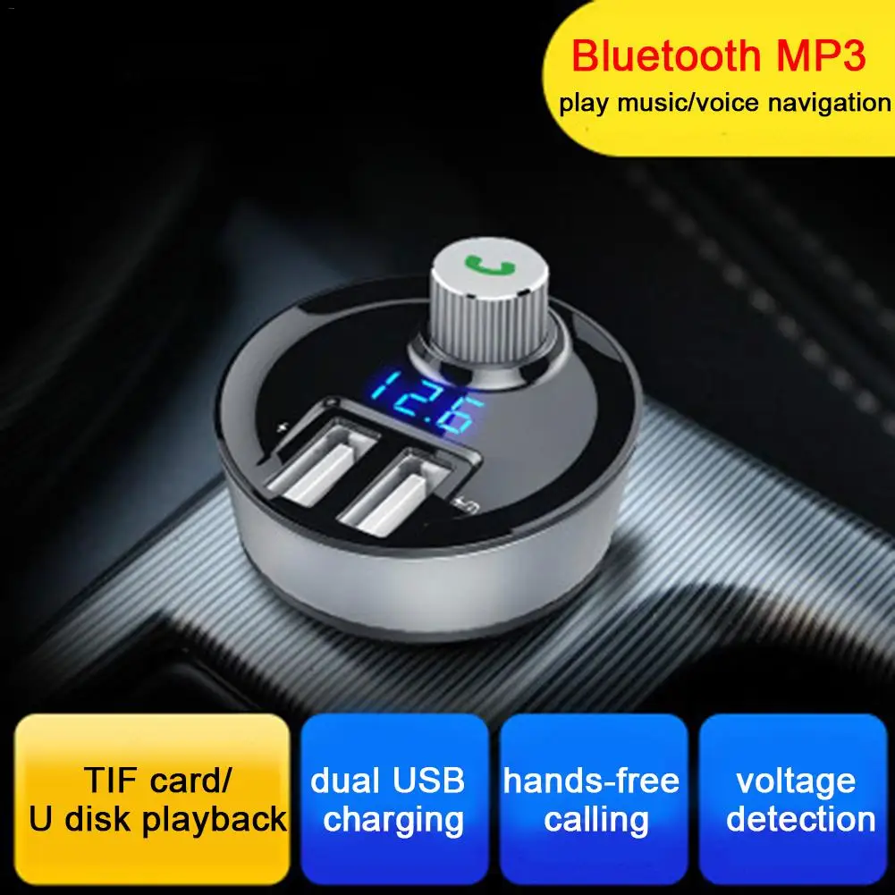 Автомобильный MP3 аудио плеер fm-передатчик Bluetooth 4,2 громкой связи двойной USB Автомобильное зарядное устройство для мобильного телефона