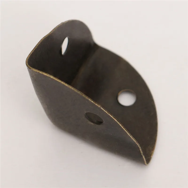 KiWarm 12Pieces/ bag Edge Length25MM With Hole Safety Metal Iron Corner Protector For Old Antique Table Desk Angle Cover