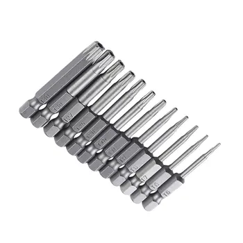 

12Pcs/Set 1/4 Inch 50mm T5-T40 Magnetic Torx Screwdriver Bits Kit High Quality