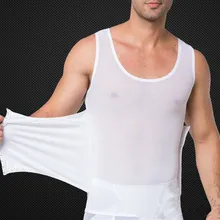 Мужской жилет для похудения Регулируемый корсет шейпер для живота контроль животика Корректирующее белье Пояс живота тонкий пояс Одежда майки для мужчин