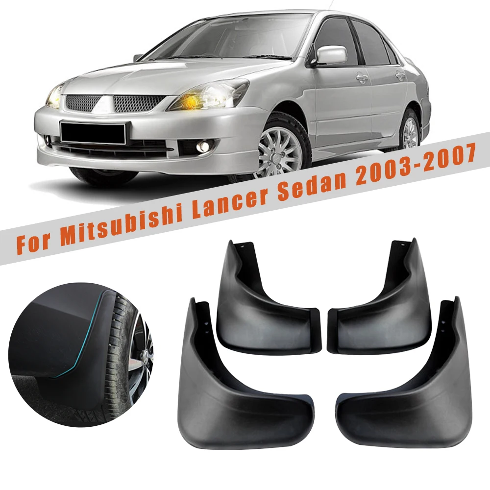 Передняя тыльная грязь закрылки для Mitsubishi Lancer Sedan 2003-2007 Брызговики для светоотражаПредупреждение ющего крыла автомобильные аксессуары