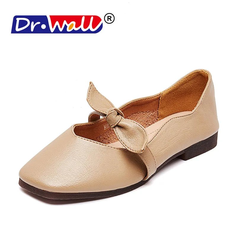 

British Shoes Female 2018 Summer And Autumn New Square Head Thick With Single Shoes Fashion Wild Retro Bow Design