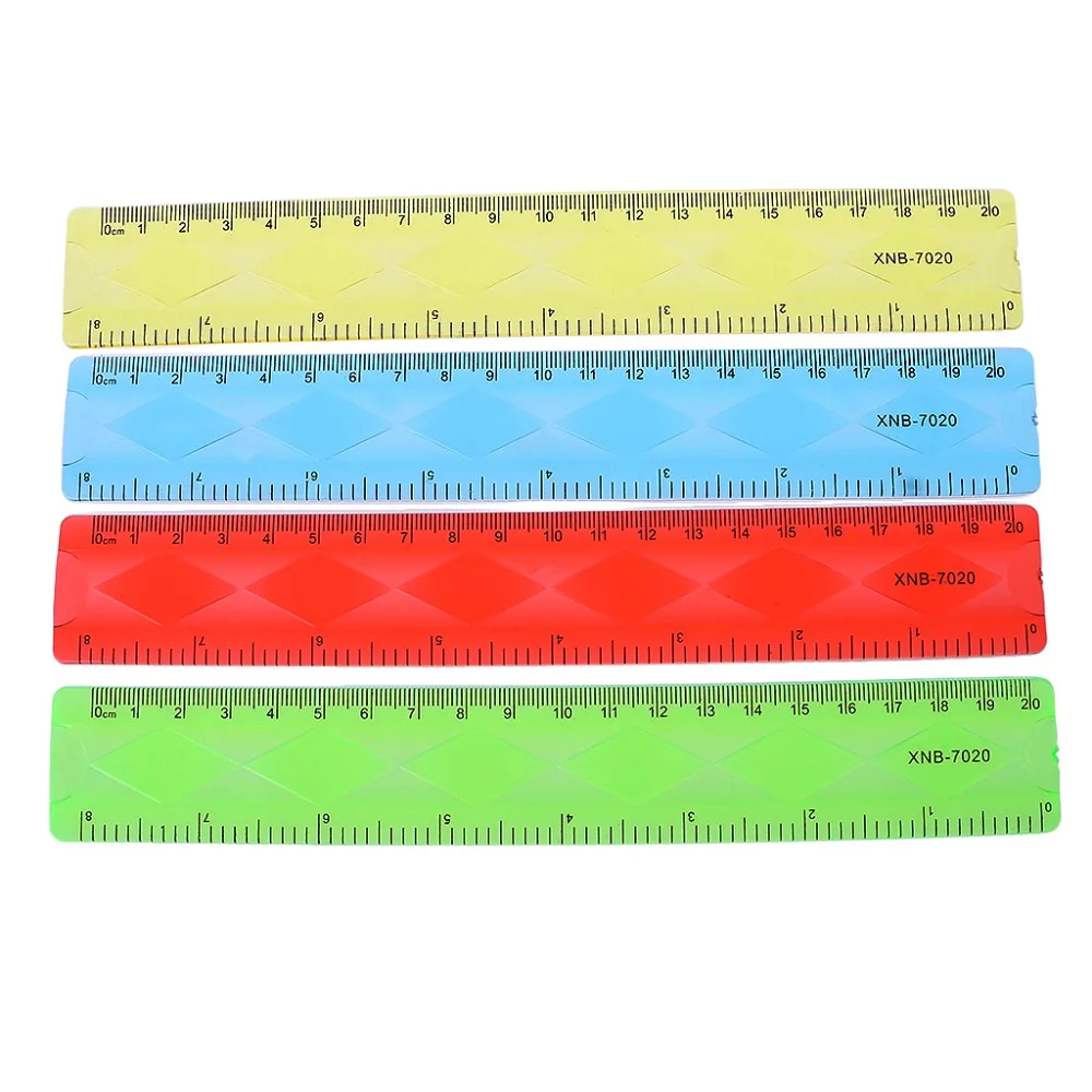 

1PC Soft 20cm Ruler Multicolour Flexible Creative Stationery Rule School Supply