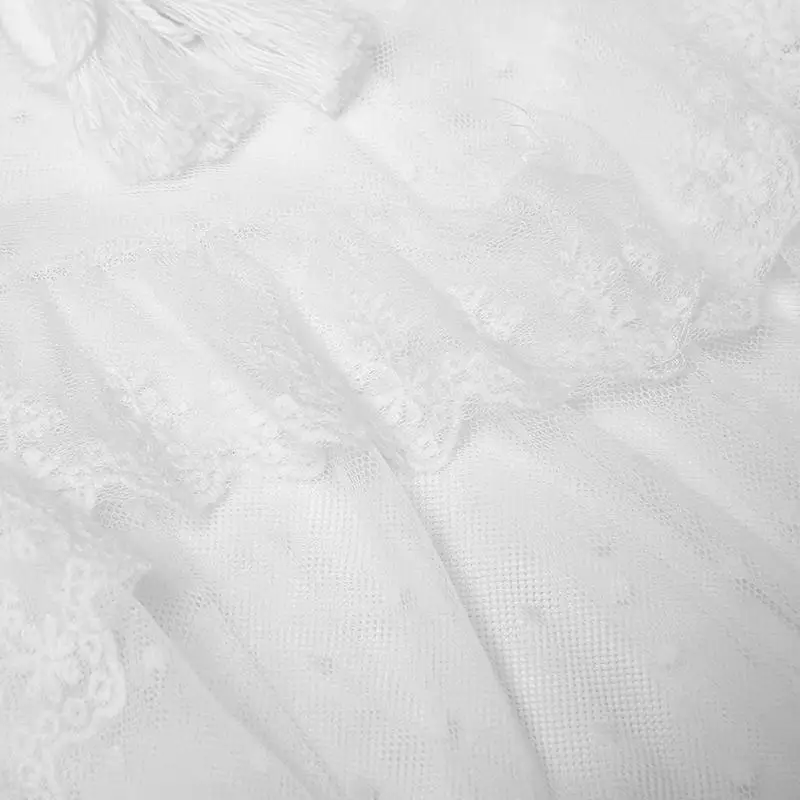 VONDA летнее Сексуальное Белое Кружевное платье 2019 женское с v-образным вырезом в горошек полое асимметричное платье с подолом праздничный