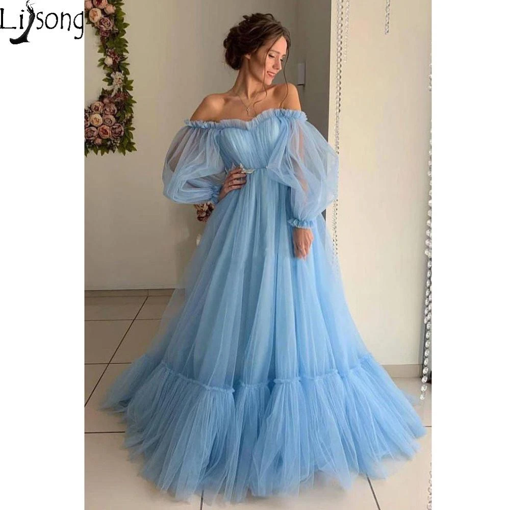 Hombro manga larga 2019 cremallera longitud piso juvenil moderno noche fiesta atuendo vestidos formales de soire|Vestidos de graduación| - AliExpress