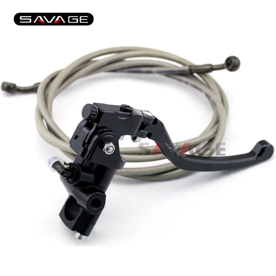 Motorcycle Left Side Radial Master Cylinder Stunt Bike Brake system Brake Lever & Hydraulic Steel Braided Brake Oil Hose