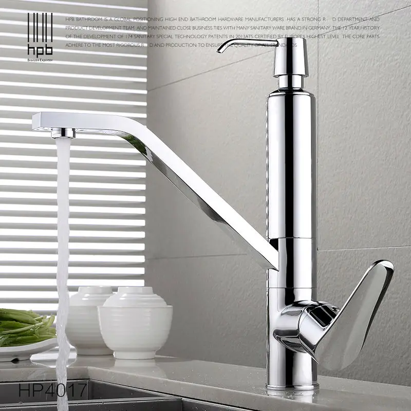 HPB Brass Kitchen Faucet Mixer Tap Deck Mounted Sink Hot and Cold Water Torneira de Cozinha