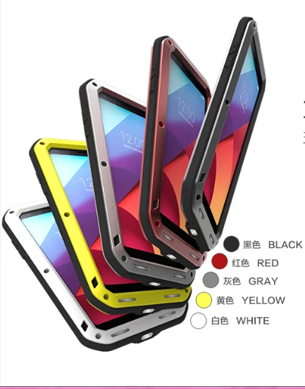 Алюминиевый металлический армированный чехол для LG G7 ThinQ G6 V10 V20 V30 V40 + Gorilla Glass