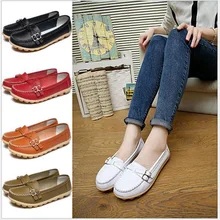 Женская обувь из натуральной кожи на плоской подошве; модные кроссовки; лоферы; новая стильная женская обувь с круглым носком; сезон весна-осень; большие размеры 35-41