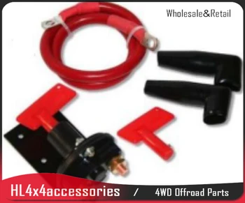 

Electric Winch Battery isolation switch set with cable and protector winch Battery Power cut off switch Kit Battery Isolator 4WD